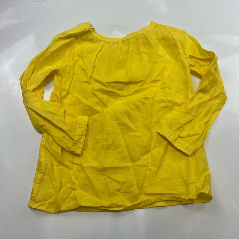 j.Crew women’s yellow linen long sleeve NWT shirt 00 L20-25 - Picture 5 of 5